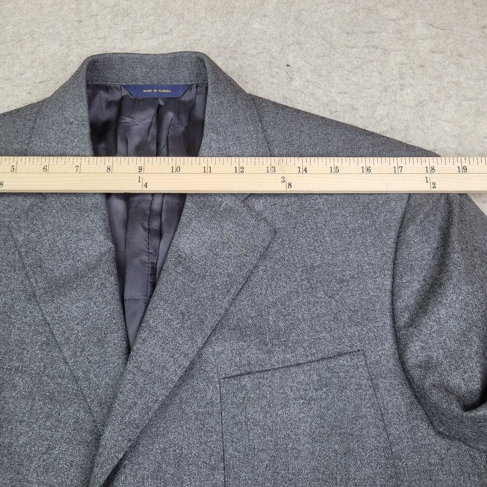 Brooks Brothers Regent Loro Piana Blazer Men 42 R Gray Wool 3 Button Cupro Lined - Picture 13 of 14